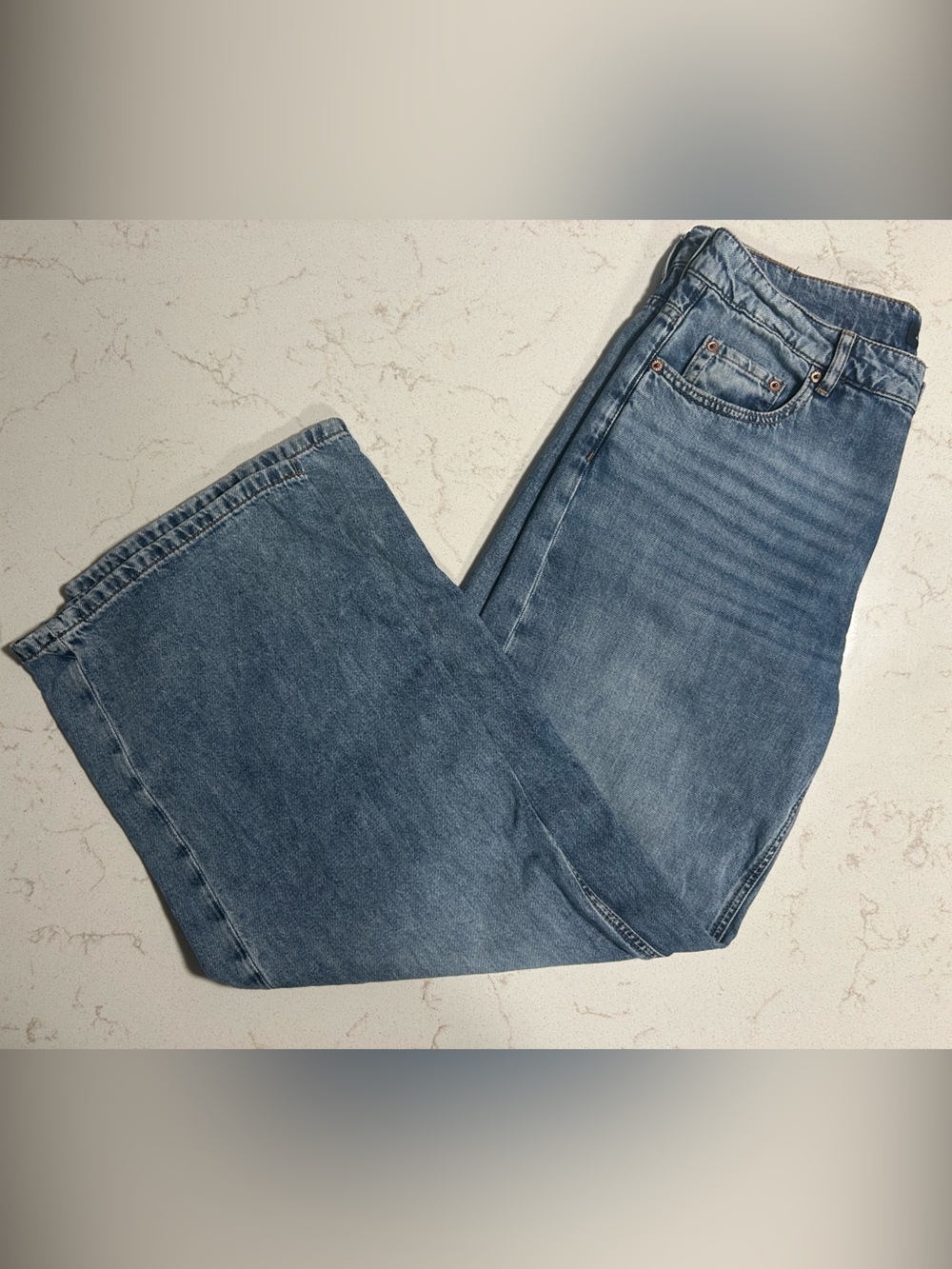 Aeropostale Blue Baggy Wide Leg Jeans